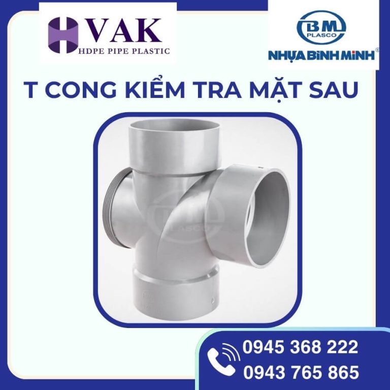 Bảng giá tê cong mặt sau nhựa Bình Minh - Phụ tùng ống uPVC