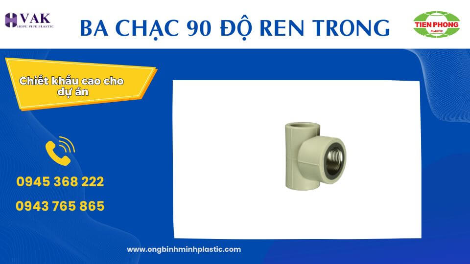 Ba chạc 90 độ ren trong