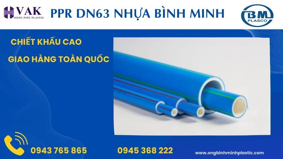 Ống nhựa PPR Bình Minh DN63