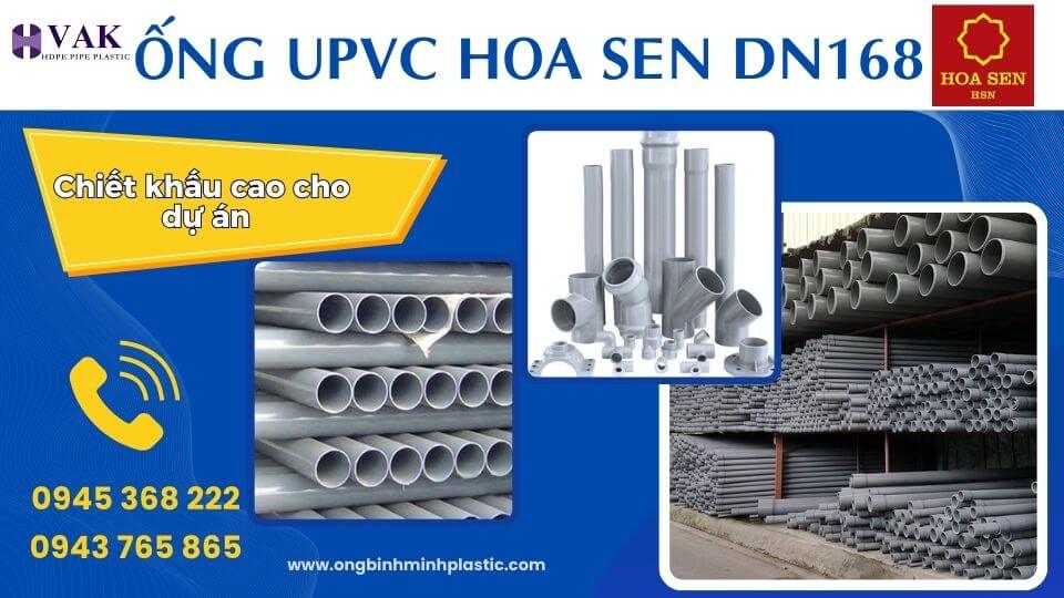 ống nhựa upvc hoa sen dn168
