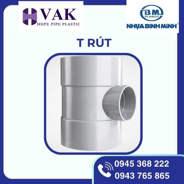 Bảng giá phụ kiện ống tê rút nhựa uPVC Bình Minh 2025