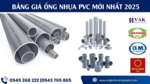 Bảng giá ống nhựa PVC mới nhất