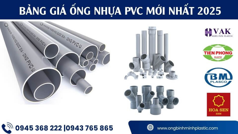 Bảng báo giá ống nhựa PVC mới nhất