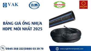 Bảng giá ống nhựa HDPE 2025