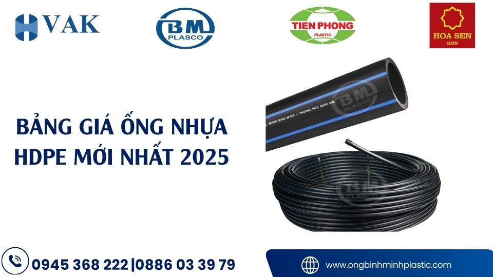 Bảng giá ống nhựa HDPE 2025